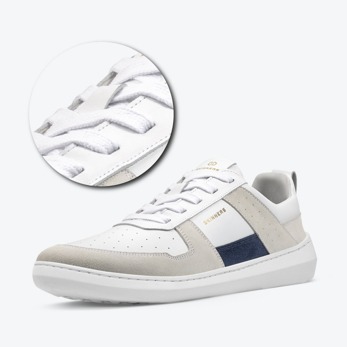 Textile Shoelaces White Wide