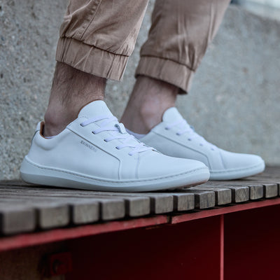Waxed shoelaces white